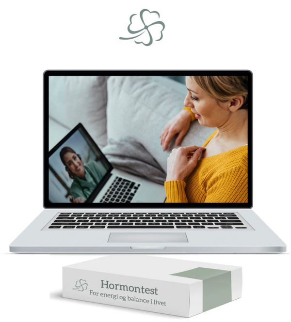 Hormontest med personlig analyse, gennemgang af testsvar af menopause ekspert og digitalt kursus med behandlingsvejledning